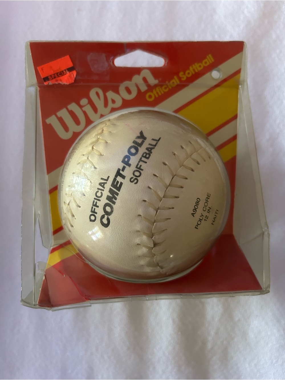 Vintage Wilson Official Comet-Poly Softball Poly Core 12 In. A9080 New